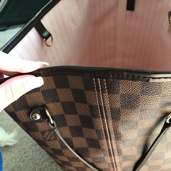 Louis Vuitton neverfull mm Damier Ebene rose - Picture 4 of 8